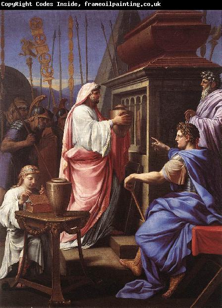 Eustache Le Sueur Caligula Depositing the Ashes of his Mother and Brother in the Tomb of his Ancestors